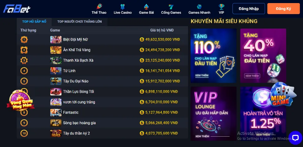 Trò chơi Casino b29 win club
